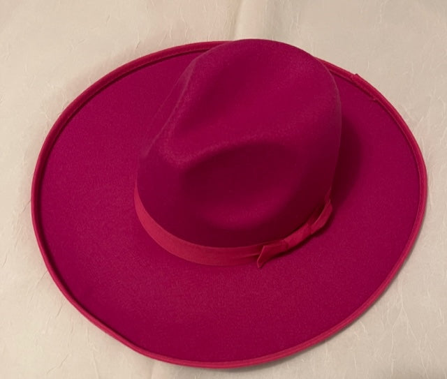 HOT Pink Felt Hat