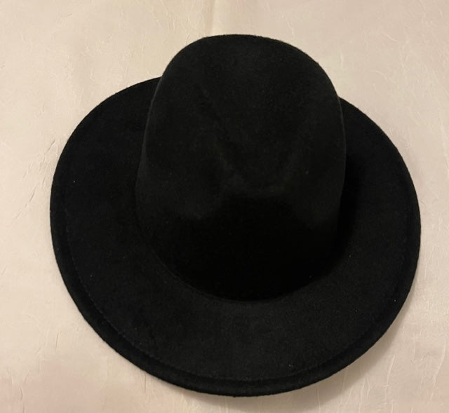 Black Felt Teardrop Fedora